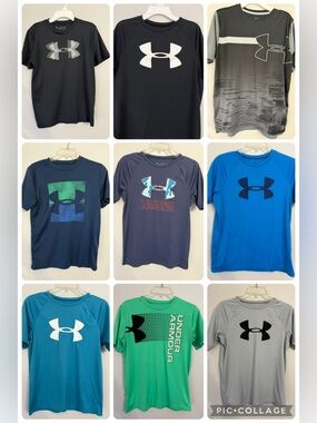 Under Armour Bundle of 9 Size XL Boys Shirts